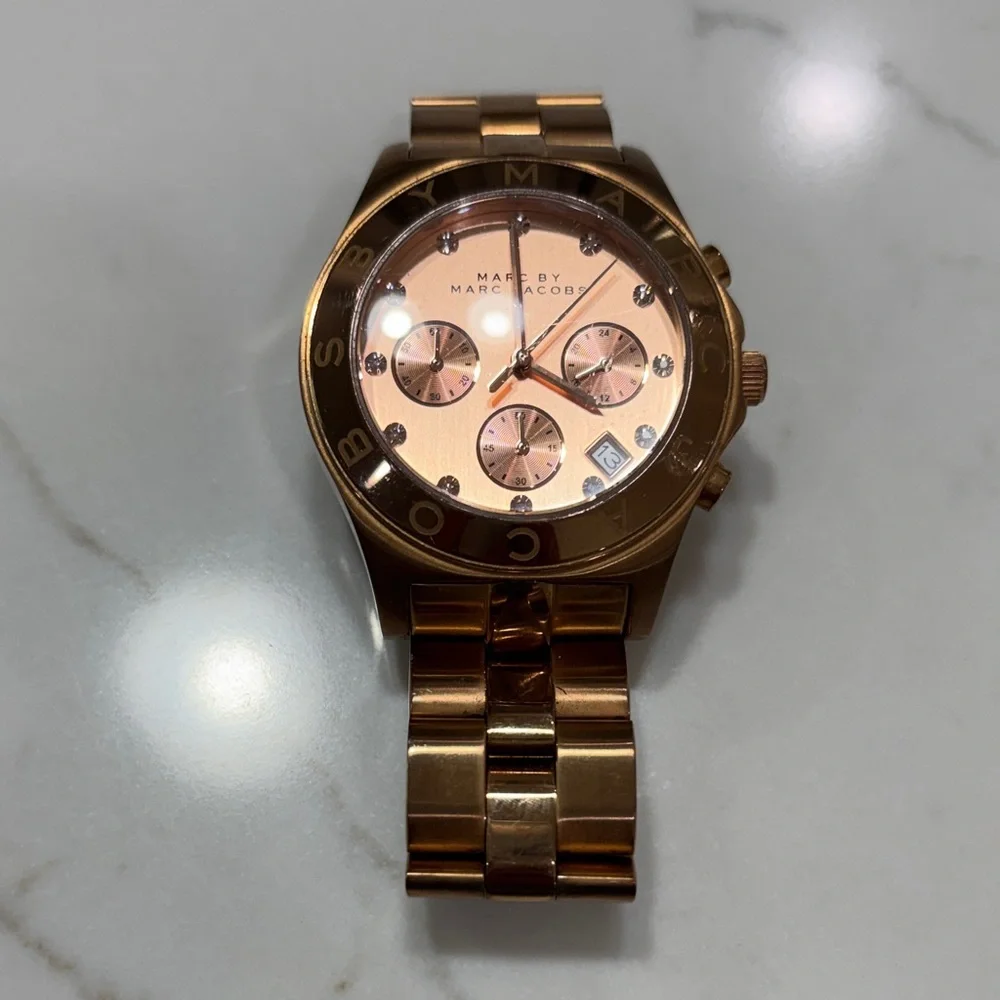 Marc By Marc Jacobs Rose Gold Tone Multi-Function Bracelet Watch - Picture 3 of 9